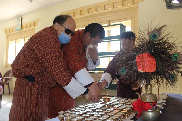 photo: Mr. Kuenga Chhoegyel offering Jamchoe.